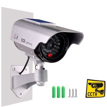 Dummy Fake Security Camera, Solar Powered Fake Surveillance Camera With ... - $24.99