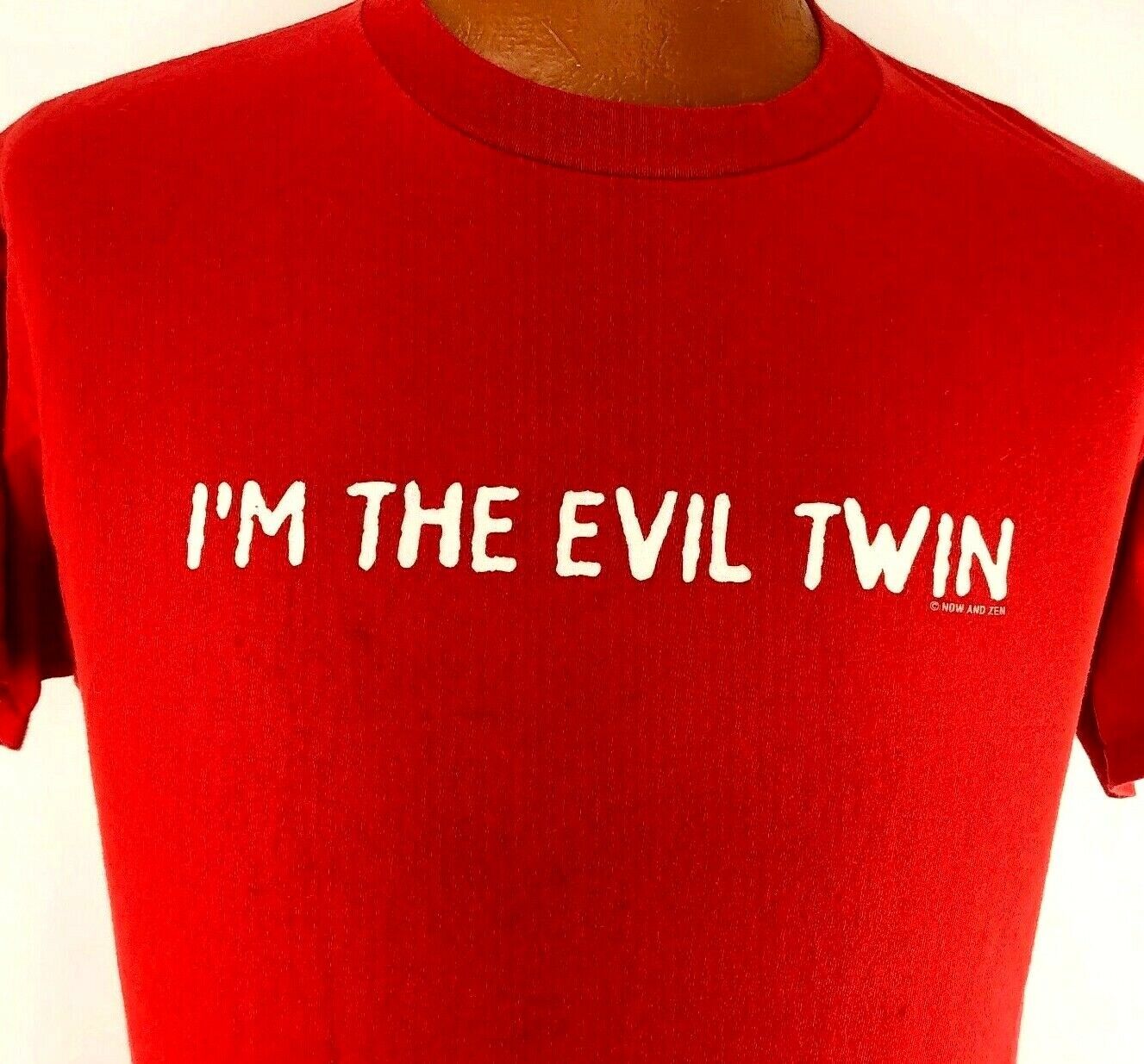 Primary image for I'm The Evil Twin Red Medium Graphic T Shirt Fun Shirt Short Sleeve Delta