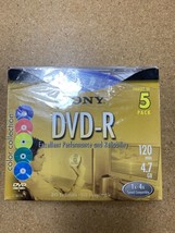 Sony Excellent Performance And Reliability DVD-R Pack Of 5 - £7.42 GBP