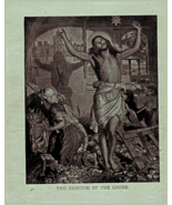 1890 Antique Print Holman Hunt Shadow of the Cross Story Of Jesus 8 X 10 - $941.24 MXN