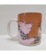Vintage Coffee Mug Cup GUHL Pig Family Dinner Pork And Beans Funny Gift - $20.23 CAD