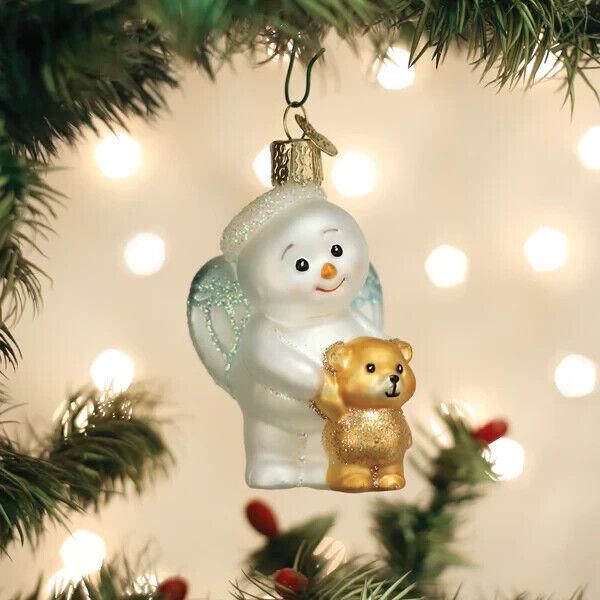 Primary image for OLD WORLD CHRISTMAS BABY SNOW ANGEL GLASS CHRISTMAS ORNAMENT 24222