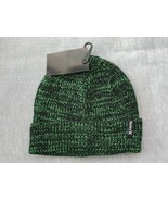 Hurley Unisex Green/ Black Max Cuff 2.0 Mixed Yarn Knit Beanie Ski Cap Hat - £9.51 GBP