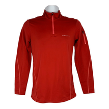 Craft Men&#39;s L1 Ventilation 1/4 Zip Red Pullover Sweatshirt Size Medium - £36.93 GBP