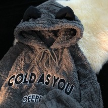 2022 autumn and winter new lamb velvet  hoodie woman Y2K sweatshirt women thick  - £96.64 GBP