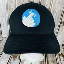 Cardtapp Touch Embroidered Flexfit L/XL Baseball Cap Black Hat Hand Push - $29.99