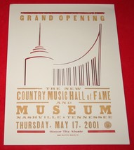 COUNTRY MUSIC HALL OF FAME Grand Opening 2001 HATCH SHOW PRINT Poster VE... - £232.58 GBP