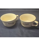 Vintage PFALTZGRAFF Stoneware VILLAGE 8oz Coffee Tea Cups Set Of 2 - Mad... - $9.69