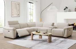 Dayana Beige Boucle Power Recliner Sectional Sofa - $4,032.99