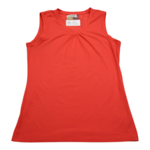 Magellan Shirt Womens L Red Sleeveless VNeck Tank Top Knit Stretch Pullover - £15.46 GBP