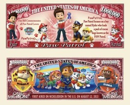 ✅ Pack of 25 Paw Patrol Play Money 1 Million Dollars collectible banknotes ✅ - £10.44 GBP