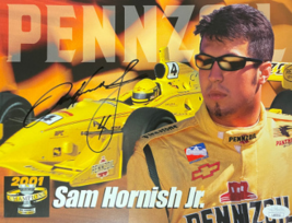 Sam Hornish, Jr. signed Pennzoil 2001 Champions Indy Car 8.5x11 Photo #4- JSA #L - £31.56 GBP