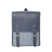 MJZKXQZ Women Black Backpa Leather Nylon Shoulder Bags Vintage School Bag Backpa - £41.61 GBP