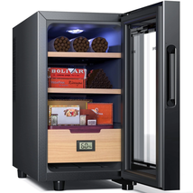 Cigar Humidor Spanish Cedar Wood Shelves Rapid Electric Cooling 150 Capacity - £134.06 GBP