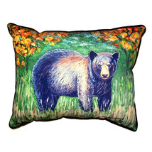 Betsy Drake Black Bear Extra Large Zippered Pillow 20x24 - £63.30 GBP