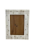 Resin Wood Picture Frame Rectangle With Stand Brass Trim - $284.91 MXN