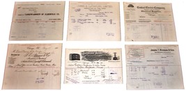 LOT of 6 1901 Antique CHICAGO IL Billheads Document Receipts Dyes Iron E... - $17.99