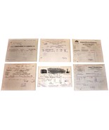LOT of 6 1901 Antique CHICAGO IL Billheads Document Receipts Dyes Iron E... - £14.11 GBP