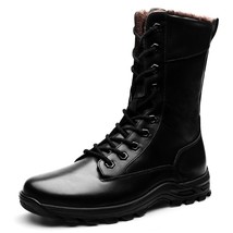 Eather ankle boots men outdoor leather winter fur warm man boots army hunting boots for thumb200
