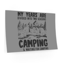 Campers Wall Decal, Black And White Camping Scene, Nature Wall Decor, Ad... - $31.93+