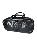 Lug Flatbed Slim Cosmetic Case Bag Metallic Black Travel Cruise Organize... - $976.12 MXN