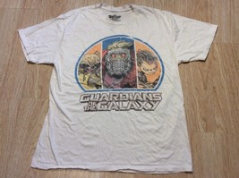T- Shirt Men Marvel Guaroians Of The Galaxy Size L 100% Cotton White - $14.85