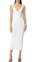 Herve Leger Sheer Overlay Bodycon Dress White sz XL $1295 - $395.01