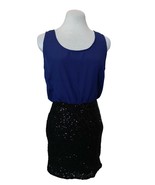 Jealous Tomato Anthropologie Sequin Sleeveless Dress, Size L, Blue/Black - $369.01 MXN