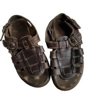 Dr. Martens Brown Leather Vintage Fisherman Sandals Size 12 TRASHED READ - £37.96 GBP