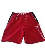 Nike Lifeguard Red Board Shorts Swim Trunks Netted W/ Pockets Mens Small - $365.06 MXN