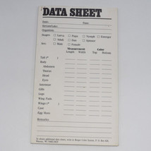 Borger Color System Data Sheet Pad Fishing Notes - £7.64 GBP