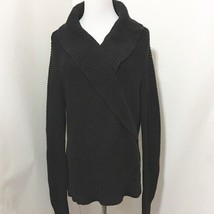 Talbots Black Label Chunky Knit  V Neck Sweater Sz L - £26.07 GBP