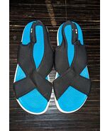 Ryka Comfort Sandals 8 M TEAL BLUE BLACK - $19.79