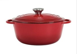 Red 5qt Enamel Cast Iron Dutch Oven - £156.60 GBP