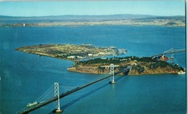 Aerial View Postcard Oakland Bay Bridge San Francisco California - £6.18 GBP