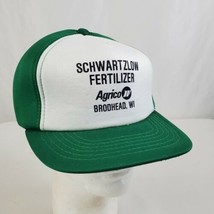 Vintage Trucker Hat Cap Schwartzlow Fertilizer Brodhead WI Green Polyest... - $15.99