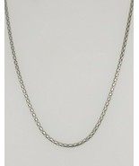 14k White Gold Round Box Chain Necklace - £234.89 GBP
