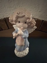 8.5&quot; Porcelain Figure Of Angel Playing Flute - $10.00