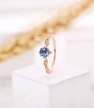 Natural 925 Sterling Silver Swiss Blue Topaz Gemstone Ring, Best Birthday gift - £47.62 GBP