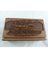 Laser Engraved Train Napkin Holder Lasercraft American Walnut 6.5&quot; X 3.5... - $33.90 CAD