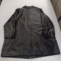 Preston & York RN#58909 Women's Black Genuine Leather Buttons Jacket Size 3X image 2