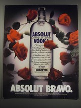 1991 Absolut Vodka Ad - Absolut Bravo - $18.49
