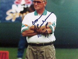 DON SHULA HOF 77 MIAMI DOLPHINS 72 SBC SIGNED AUTO COLOR PHOTO ON PLAQUE... - $197.99