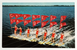 Beauty on Parade Aquamaids Water Skiing Cypress Gardens Florida Postcard c1970s - £6.25 GBP