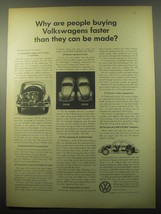 1959 Volkswagen Beetle Ad - Why are people buying Volkswagens faster - £11.78 GBP