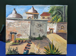 Rare - Oil On Canvas Painting By Mexico Artist J. Galan - £122.46 GBP