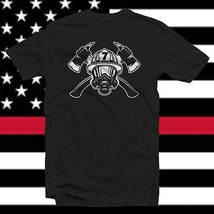 Firefighter #1 Cotton T-SHIRT Crossed Axes First Responder Ems Police - $17.79+