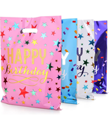 6.7 * 9.8Inch Happy Birthday Party Favor Bags 40 PCS, Plastic Goodies Lo... - $10.67