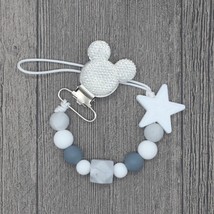 Bling Bling Baby Pacifier Holder Chew Silicone Beads Infant Pacifier Clip - £5.66 GBP