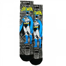 Batman Character with DC Comics Background Crew Socks Grey - $19.98
